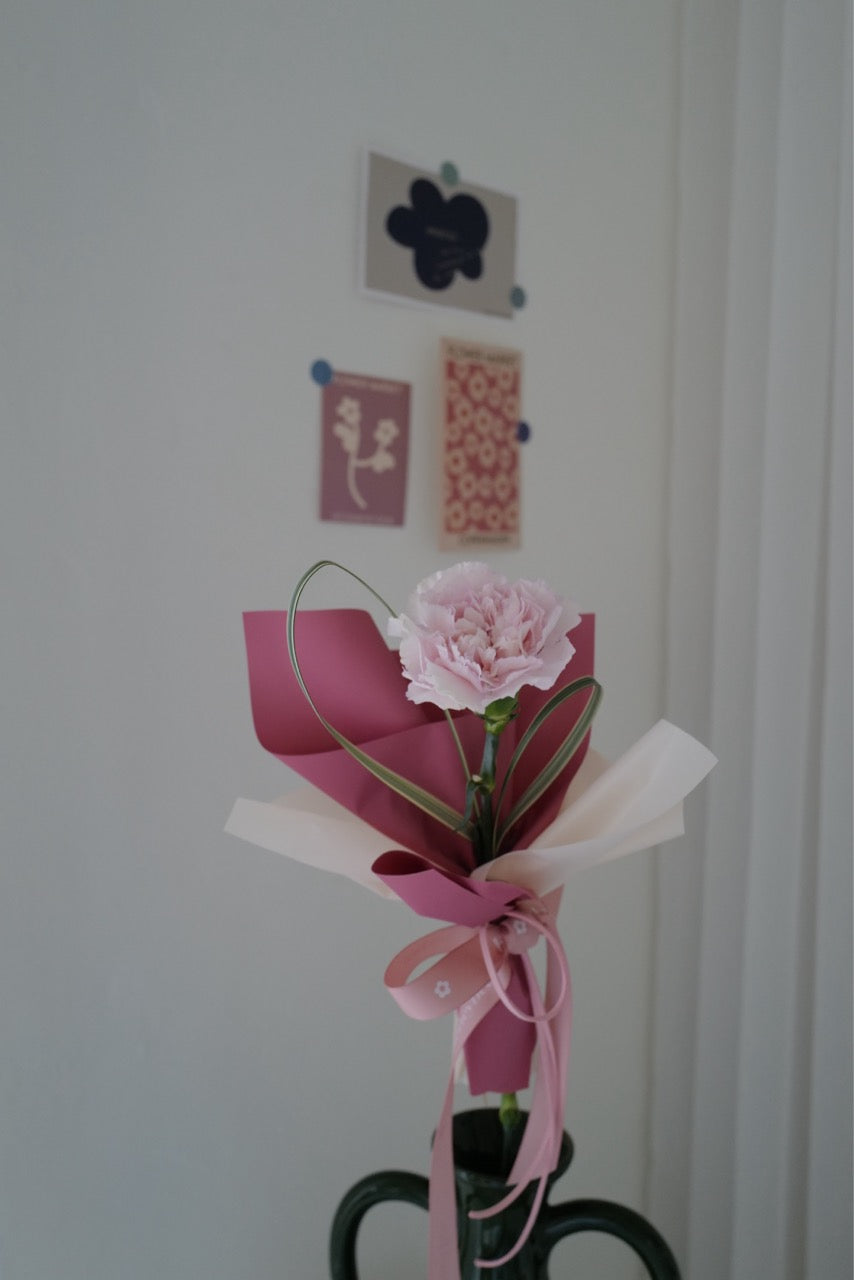 【♡母親節單枝康乃馨花束】