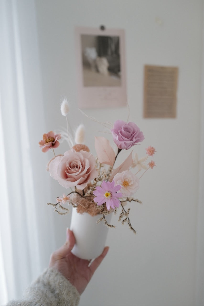 永生花盆花| 日本進口不凋花| honeybee breath 台北花店