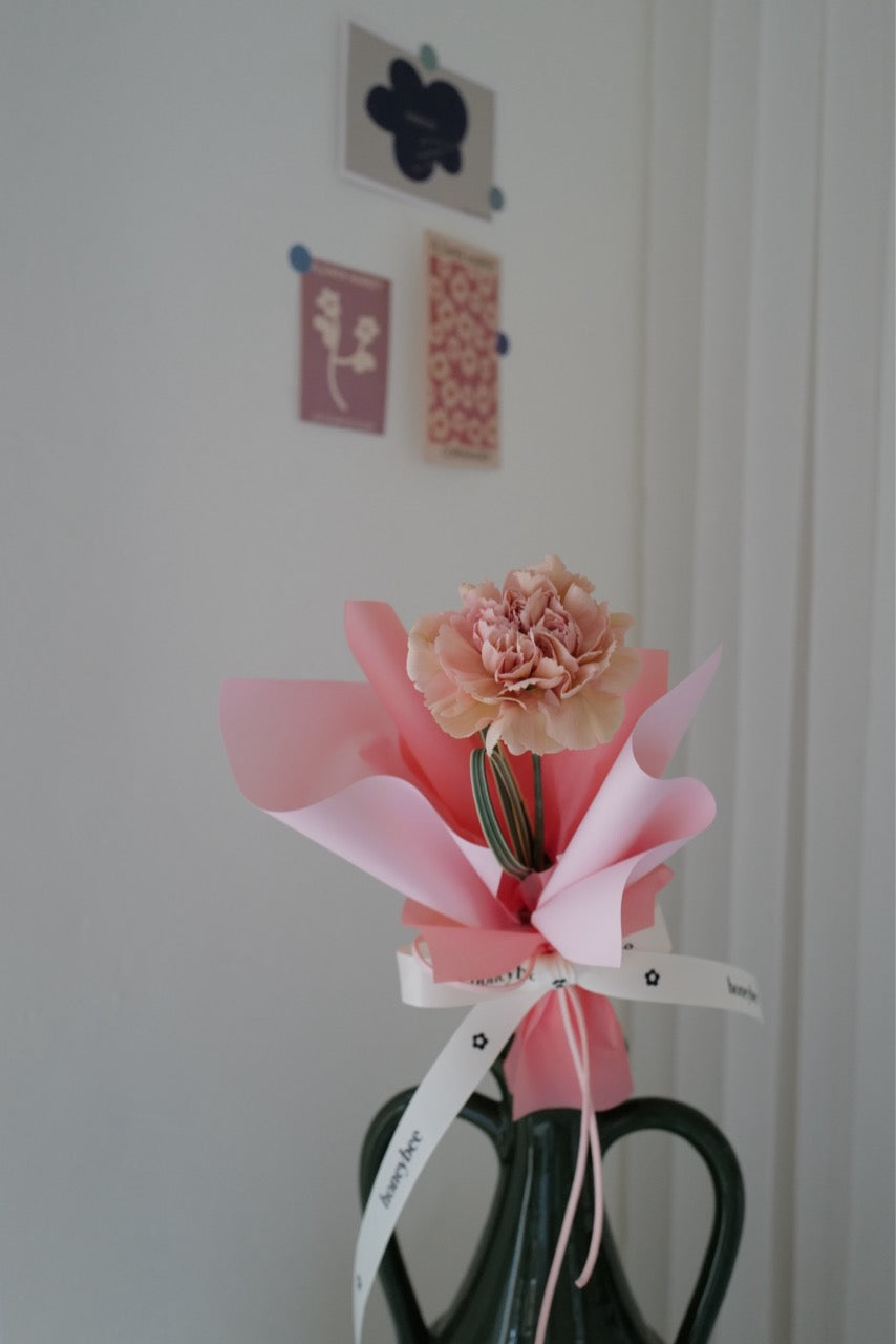 【♡母親節單枝康乃馨花束】