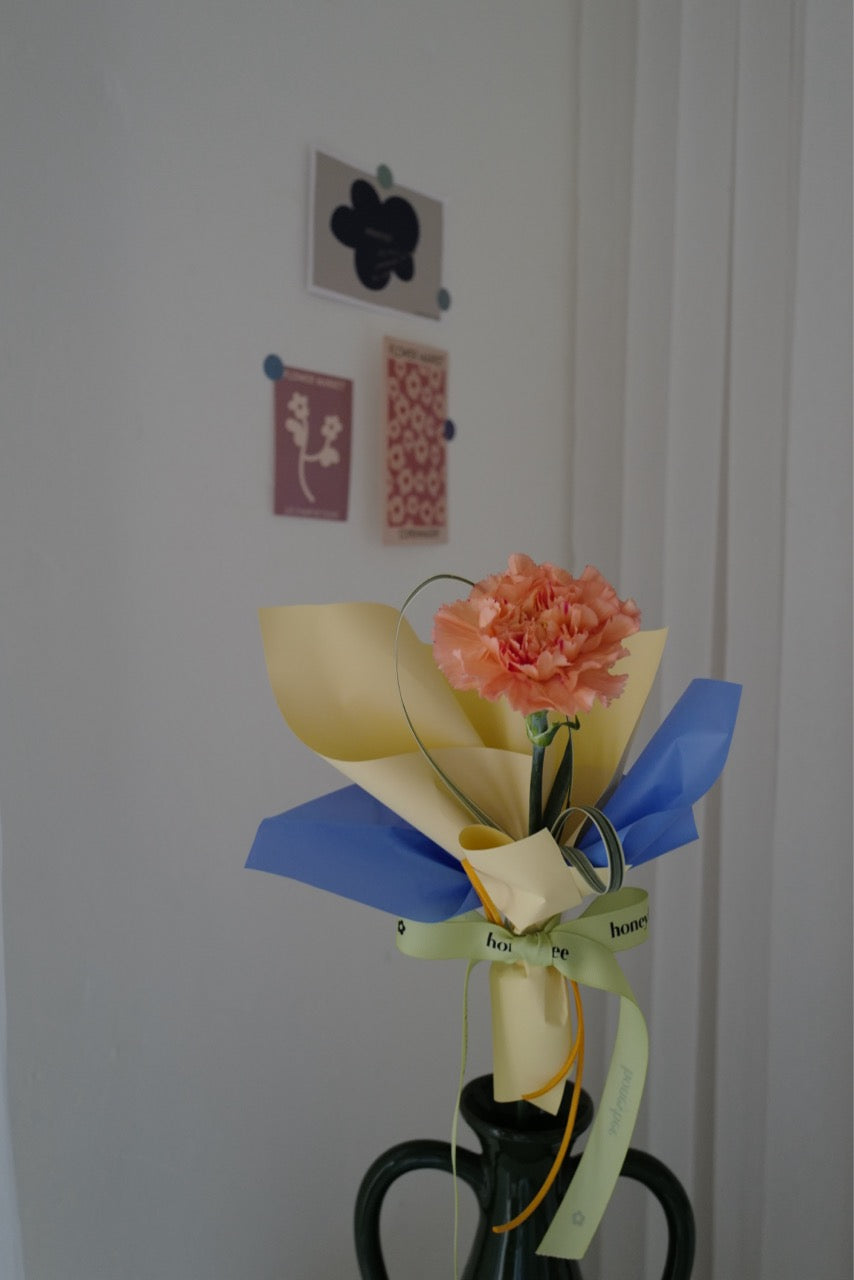 【♡母親節單枝康乃馨花束】