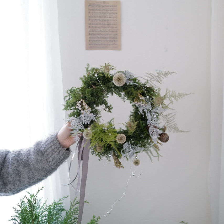 【聖誕花環 - DIY花圈材料包】 - honeybee breath