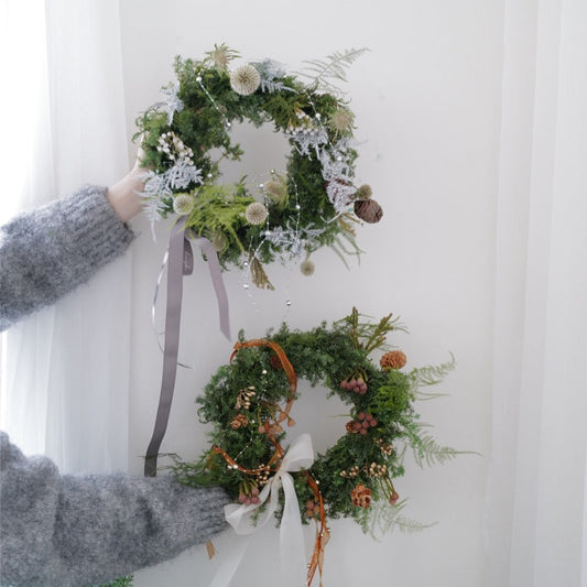 【聖誕花環 - DIY花圈材料包】 - honeybee breath