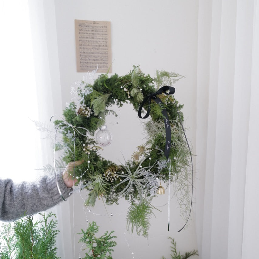 【聖誕花環手作課 - ❉白雪花圈】 - honeybee breath