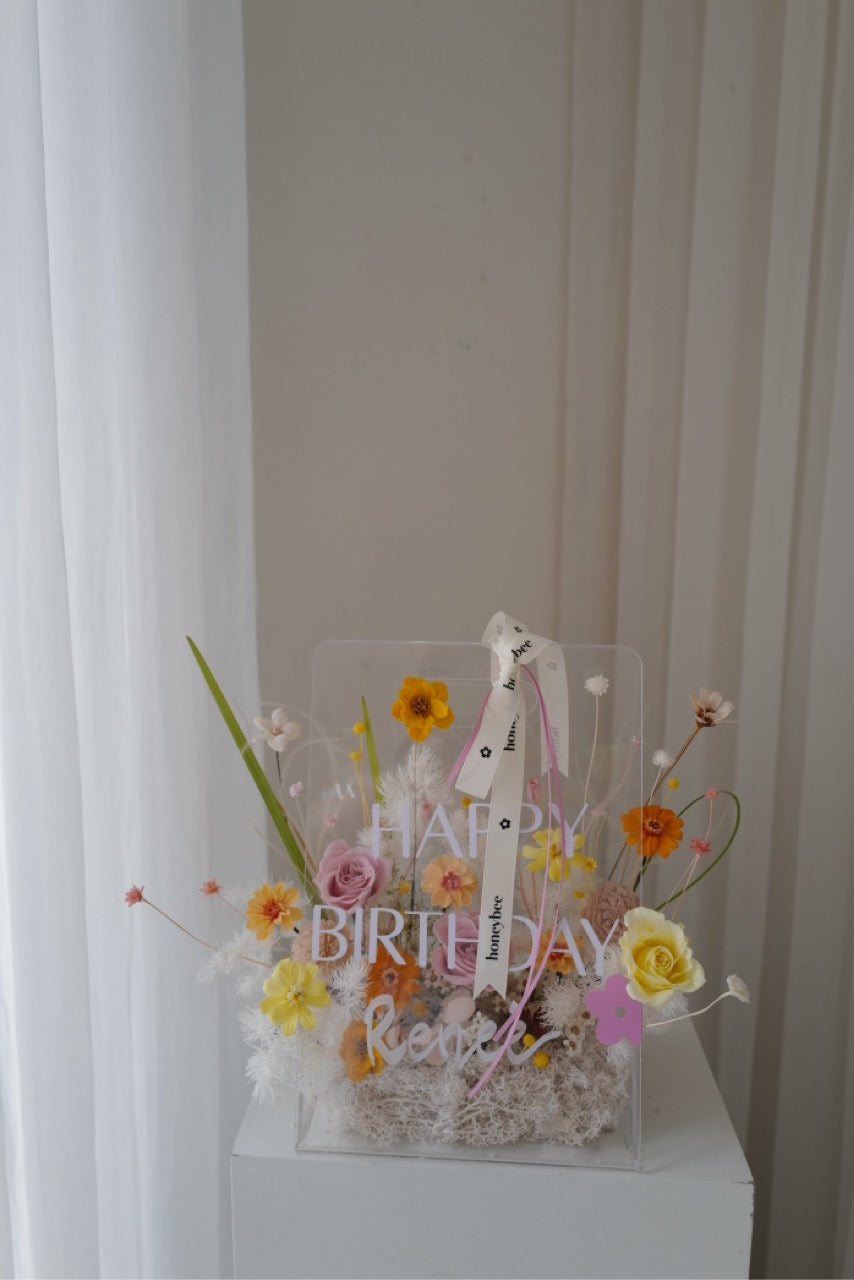 永生 透明生日花✿ 提盒