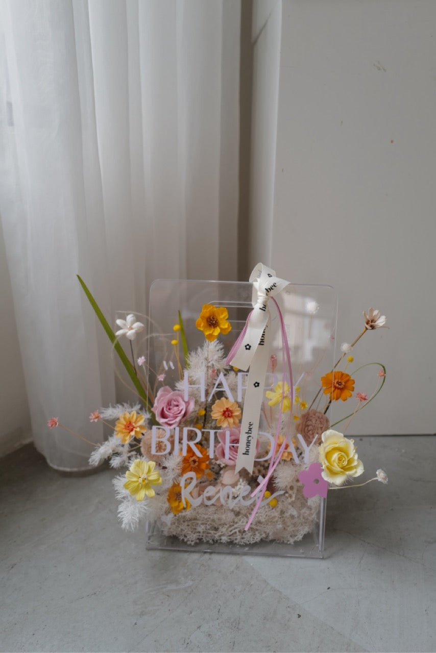 永生 透明生日花✿ 提盒