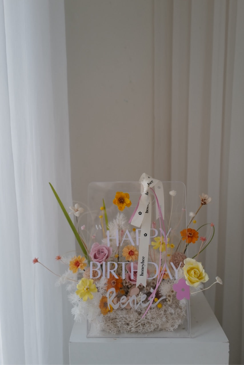 永生 透明生日花✿ 提盒