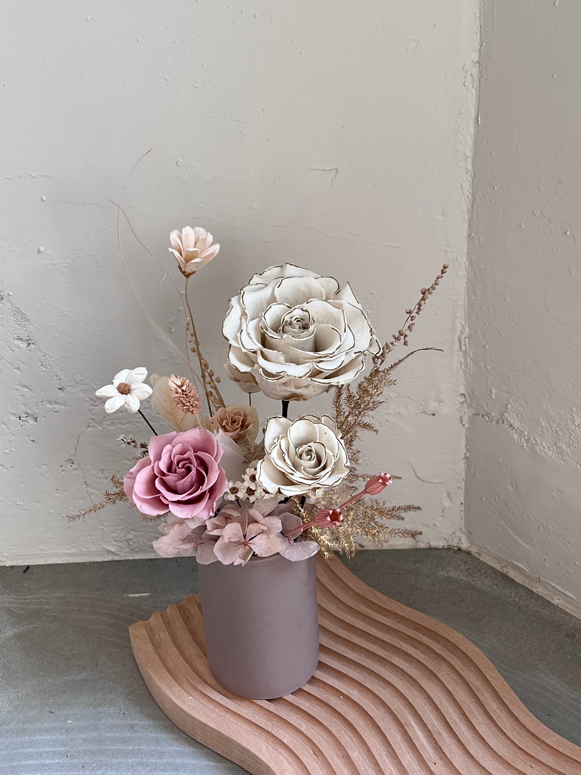 永生花盆花 Preserved Flower Pot - honeybee breath