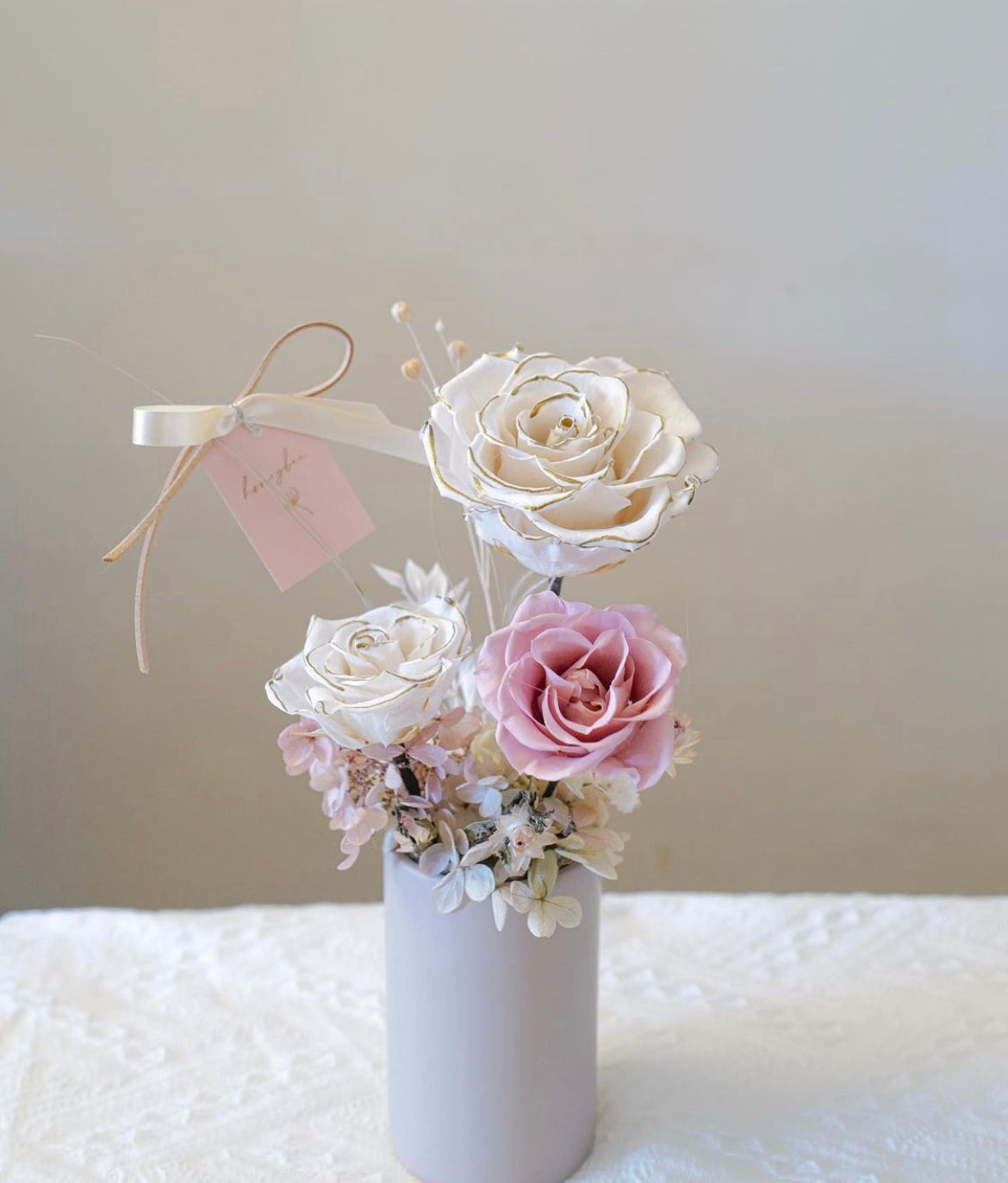永生花盆花 Preserved Flower Pot - honeybee breath
